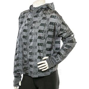 Nike Air Packable Gray Hooded Rain Light Jacket Women Size M! Never worn!